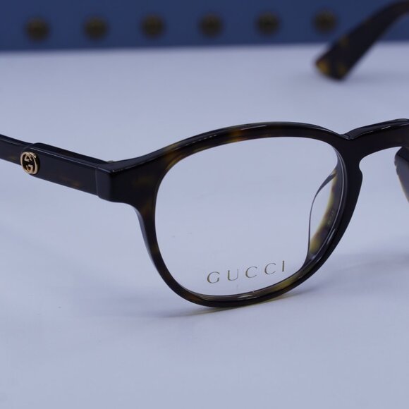 Gucci GG0556OJ 002 Square Eyeglasses - Havana 47mm - Picture 2 of 11